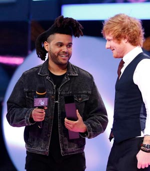The Weeknd,Ed Sheeran